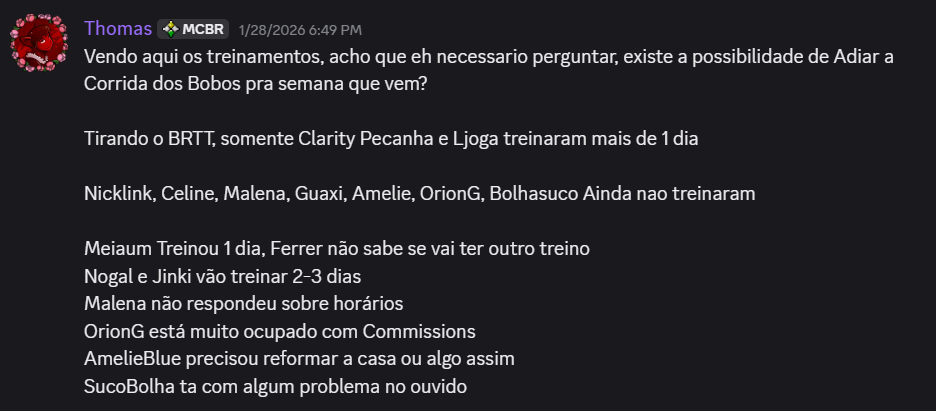 Message saying that we might need to delay the event